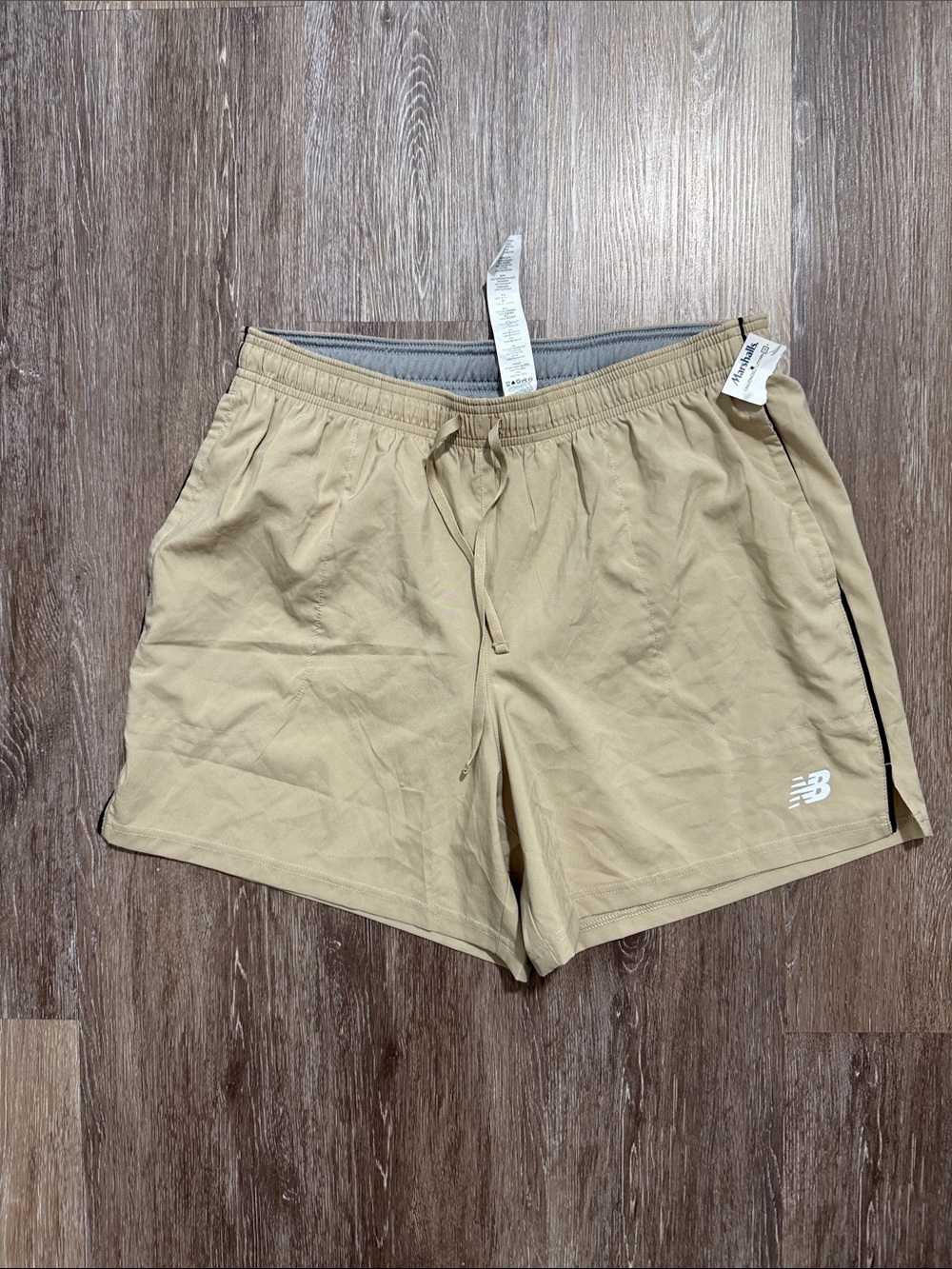 New Balance Tan Drawstring Athletic Shorts L